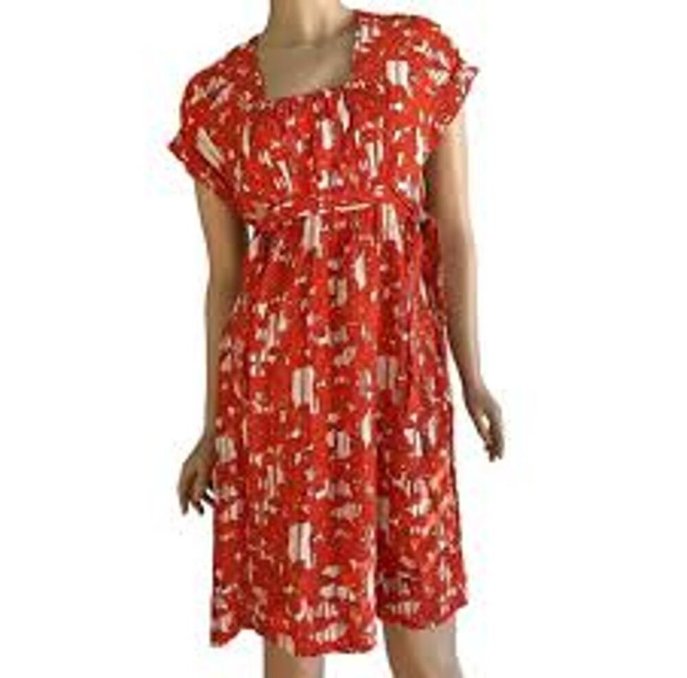 DIANE VON FURSTENBERG Silk Relaxed Fit Side Ties Yana Ocean Liner Dress 4